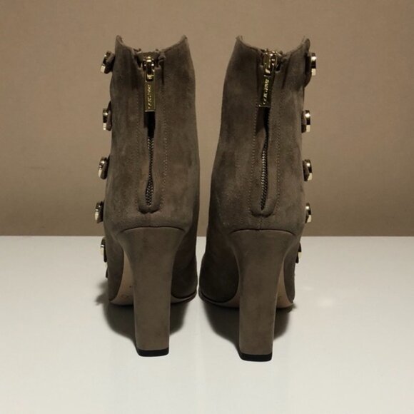 Jimmy Choo Venice 100 Suede Bootie in Light Mocha - Picture 11 of 14